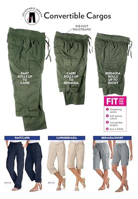 Plus Size Cargo Capris