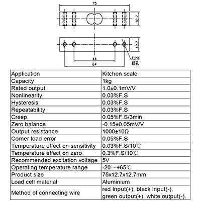 HX711 Load Cell, Data Sheet, Weight Sensor