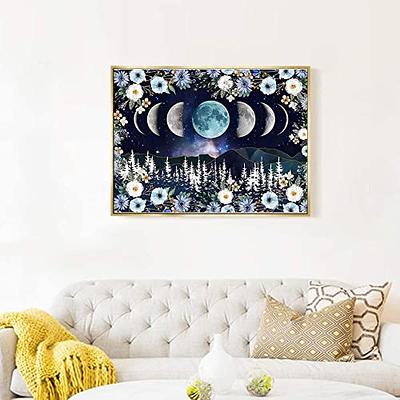 EOBROMD Flower Moon Diamond Painting Kits for Adults, 5D Landscape