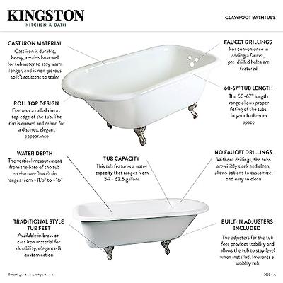 Kingston Brass Claw Foot Bathtub Caddy in Brushed Nickel