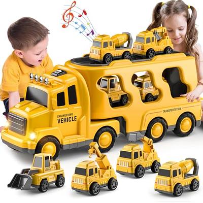 TEMI Construction Truck Toys Cars for Toddlers 3-5 - 7-in-1 Friction Power  Vehicle Toy 3 4 5 6 Year Old Boys, Carrier Transport Trucks Kids Years, Car  Set Age 3-9 Boys & Girls - Yahoo Shopping