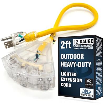 12 ft. x 16/2 Gauge Indoor Extension Cord, White