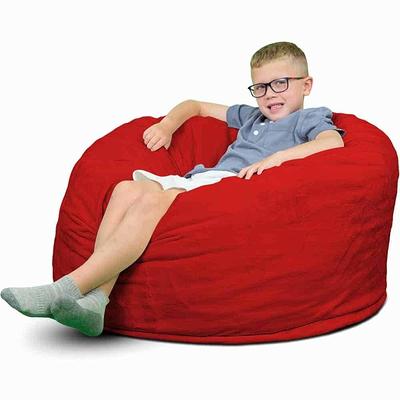 3' Kids' Bean Bag Chair With Memory Foam Filling And Washable