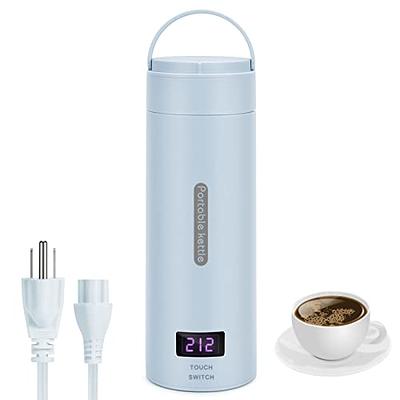 WTJMOV 0.6L Small Electric Tea Kettle Lightweight, Double Wall Hot Water  Boiler Stainless Steel Auto Shut-off, 120V Portable Travel Electric Kettle