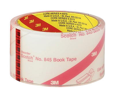Scotch 845 Book Tape, 2 Inches x 15 Yards, 3 Inch Core, Crystal Clear -  Yahoo Shopping