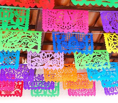 16 Pcs Mexican Paper Flowers Mexican Party Decorations Streamer Backdrop  and Papel Picado Banner Mexico Fiesta Party Decorations Supplies Set for