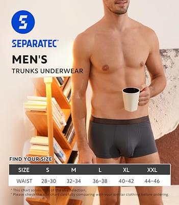 Separatec Men's Underwear Trunks Comfortable Soft Bamboo Rayon