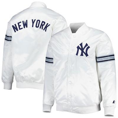 Men's Starter White New York Jets The Power Forward Full-Snap Jacket