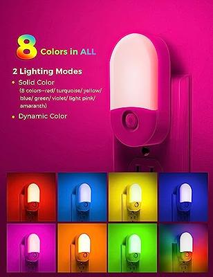 Toilet Night Light 2Pack 8-Color Motion Activated Bathroom LED Nightlight 2 in White