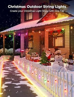 Govee Outdoor String Lights H1, 50ft RGBIC Outdoor Lights with 15 Dimmable  Warm White LED Bulbs