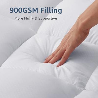 TopTopper Mattress Topper Queen Size, Cooling Mattress Pad Cover for Hot  Sleepers, Extra Thick 5D Snow Down Alternative Overfilled Plush Pillow Top