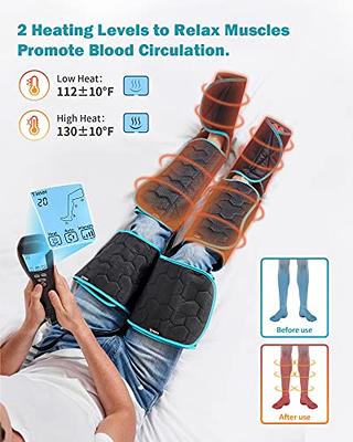 FIT KING Leg Massager with Heat for Circulation, Upgraded Calf &Thigh& Foot  Compression Boots Massager for Pain Relief, Swelling, Edema FSA/HSA Eligible  