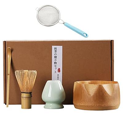 Matcha Whisk Brush Set w Bowl Scoop Japanese Green Tea Bamboo Preparing  Tool