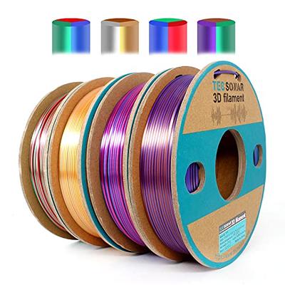 3D Printer Filament, Tri-Colors PLA Filament 1.75Mm, Coextrusion