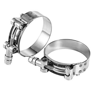 T-Bolt Hose Clamps 2 Pack 1.5Inch Stainless Steel, Working Range