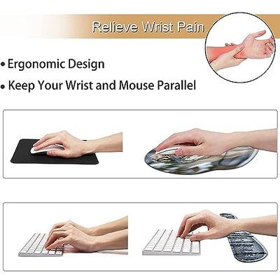 Office Mouse pad with Gel Wrist Support - Ergonomic Gaming Desktop Wrist  Rest