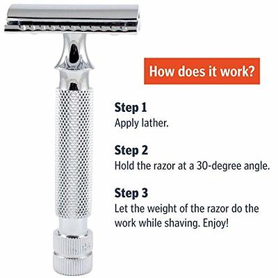 Utopia Care Barber Straight Edge Razor Safety with 100 Derby Blades for  sale online