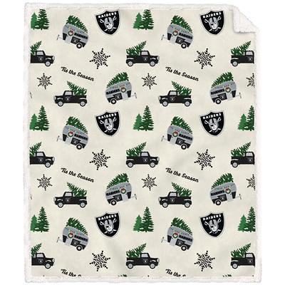 Las Vegas Raiders 50 x 60 Retro Emblem Flannel Fleece Sherpa Blanket