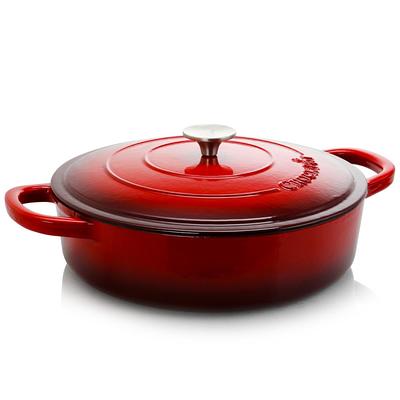 Crock-pot Artisan 13 Enameled Cast Iron Lasagna Pan, Scarlet Red