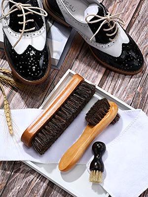 Stone and Clark Premium White Horsehair Leather Shoe Brush