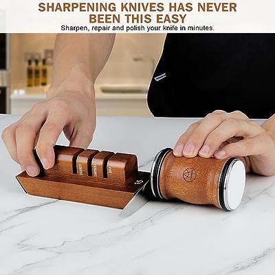 Arbenefe Rolling Knife Sharpener with 5 Replaceable Diamond and