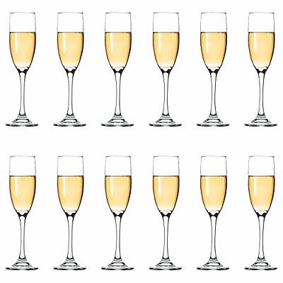 UMI UMIZILI Classic Champagne Flutes, Set of 12, 6 Oz Premium Stemmed  Champagne Glasses, Sparkling Wine Glass, Crystal Clear