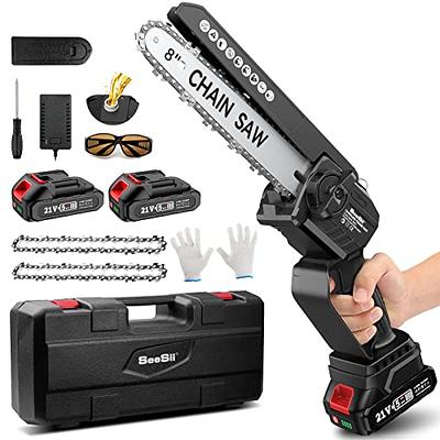 8 Inch Mini Chainsaw, 2023 Upgraded Seesii Cordless Chainsaw with