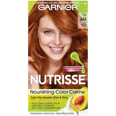 Garnier Nutrisse Nourishing Hair Color Creme, 643 Light Copper - Yahoo Shopping