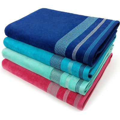 American Soft Linen Salem 6 Piece Towel Set, 100% Cotton Bath Towels for Bathroom, Sand Taupe