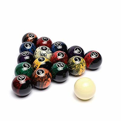  Imperium Style Pool Balls Billiard Set - Regulation Size - 17  Pc Professional Pool Set w/Cue Ball and Sleek Black and Silver Case - Multi  Colored - Ball Size 2.25