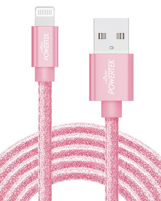 Liquipel Powertek iPhone Charger Cable [MFI Certified], Fast Charging 6ft  Lightning to USB Cord Adapter, Compatible for iPad, Metallic Shine Electric  Blue 