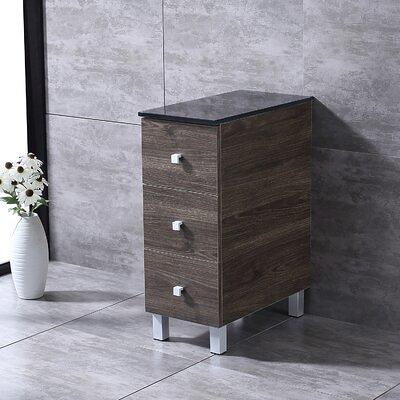 Gymax Bathroom Floor Cabinet Free Standing Storage Side Organizer w/4 - See Details - Grey