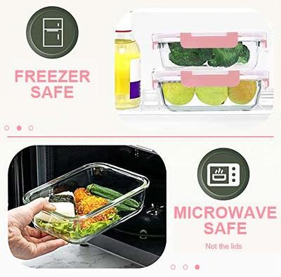 KOMUEE Glass Meal Prep Containers 2 Compartments, 5 Packs 36 oz, Airtight  Glass Lunch Bento Box with Lids, Glass Food Storage Containers, BPA Free