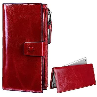 Itslife Womens Wallet,Large Capacity RFID Blocking Leather Wallets Credit  Cards Organizer Ladies Wallet with Checkbook Holder