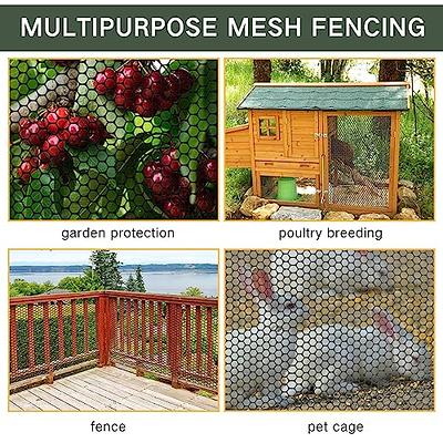 GardenNow Upgraded 15.7IN x 33FT ABS Plastic Chicken Wire Fence Mesh,  Poultry Fencing, Hexagonal Fencing Wire for Gardening, Construction Barrier