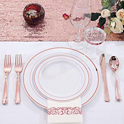 WDF 120PCS Silver Plastic Plates- Disposable Silver Glitter Plates, Premium Heavy  Duty 60-10.25 Dinner Plates and 60-7.5 Salad Plates for Parties &Wedding