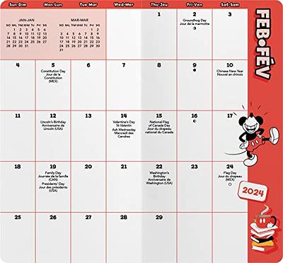 Trends International 2023-2024 Disney Mickey Mouse (Bilingual French)  Pocket Planner 