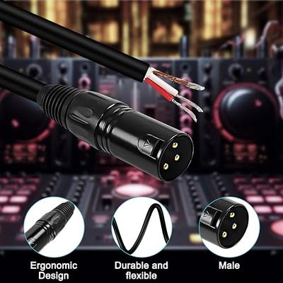 XMSJSIY XLR Microphone Cable Pigtail Bare Wire 3Pin XLR Speaker Audio Mic  Cable Open End Connector Replacement Extension Cable for DJ/PA Subwoofer  Mixer Amplifier - 4M/13.1FT(XLR Male) - Yahoo Shopping