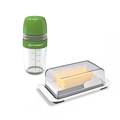 2 in 1 Salad Dressing Shaker 250ml (1 Cup) & Butter Dish with Lid and Knife  - Yahoo Shopping