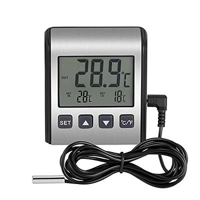 Refrigerator Freezer Thermometer Alarm Temperature Humidity Meter  Thermometer Hygrometer Indoor Outdoor With Probe