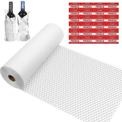  IKONICBLISS Honeycomb Packing Paper for Moving - 12 inch x 105  feet, Recyclable Cushioning Paper for Shipping Breakables with Bonus 20  Fragile Stickers and 100 feet Jute Rope : Office Products