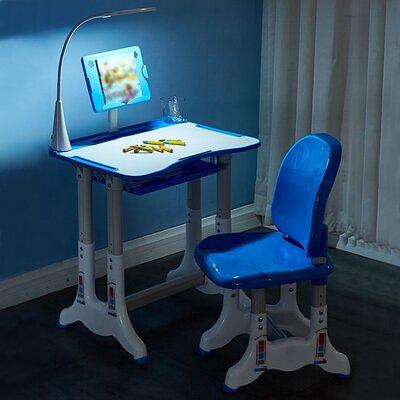 Kids Study Desk with Chair - White