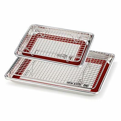 Tiger Chef 1/4 Quarter Size 9.5 x 13 inch Aluminum Sheet Pan Commercial  Bakery Equipment Cake Pans NSF Approved 19 Gauge 2 Pack