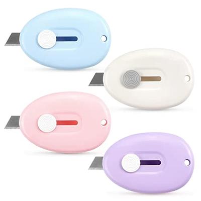 6 Pieces Mini Utility Knives Cloud Shaped Box Cutter Retractable Letter  Opener Assorted Colors Cloud Envelope Slitter Carton Portable Paper Cutter