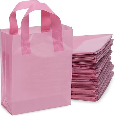 Frosted Plastic Shopping Bags with Handles, 16x6x12 / White / 100 pcs.