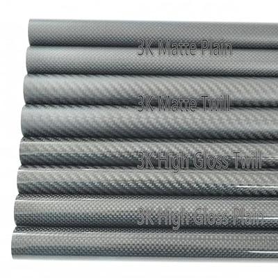 (1) Carbon Fiber Tube - 25mm x 23mm x 1000mm - 3K Roll Wrapped 100% Carbon  Fiber Tube Glossy Surface -(1) Tube