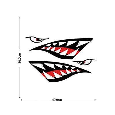Shark Teeth Mouth Reflective Kayak Stickers Decals Boat Fishing Canoe  Graphic Stickers Waterproof Decals for Car Canoe Kayak Fishing Boat  Surfboard Ocean Truck Decals Accessories