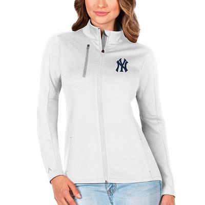 Women's New York Giants Antigua Heather Gray Confront Quarter-Zip Pullover  Top