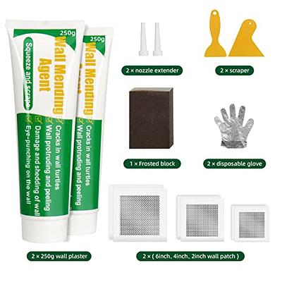 Wall Mending Agent, Safe Mend Wall Repair Drywall Patch Kit with Scraper  Plaster Repair Wall Putty Spackle Wall Repair for Filling Graffiti, Holes  and Crack Surface Drywall Repair Kit (250g) 