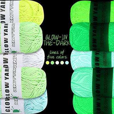 5 Rolls Glow in The Dark Yarn, Luminous Crochet Yarn, DIY Glow